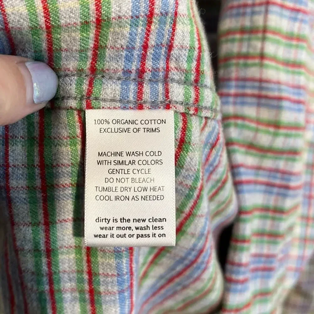 Toad & Co Flannagan Long Sleeve Plaid Button Down Shirt Mens Size XL Flannel